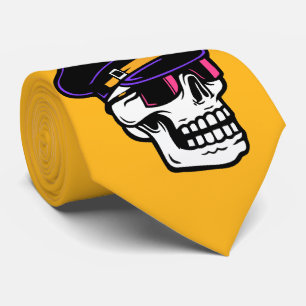 Cool Pilot Skull Neck Tie
