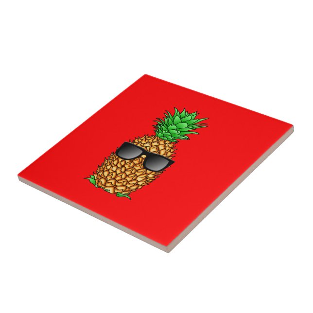 Cool Pineapple Ceramic Tile (Side)