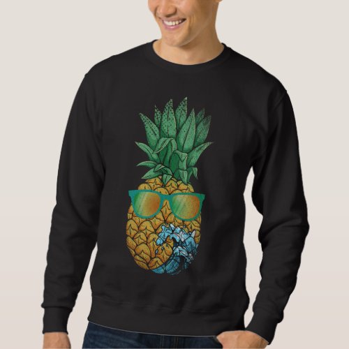 Cool Pineapple Exotic Fruit Sunglasses Wave Tropic Sweatshirt