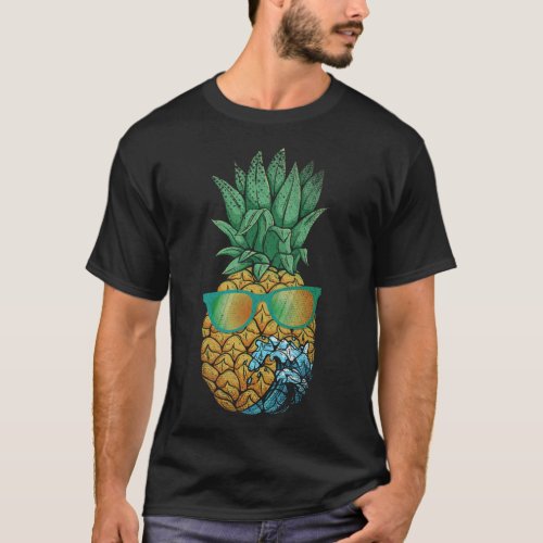 Cool Pineapple Exotic Fruit Sunglasses Wave Tropic T_Shirt