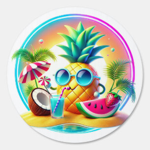 Cool Pineapple Summer Vibes Sign