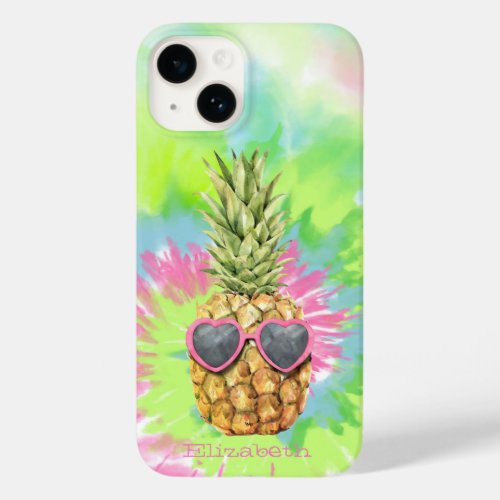 Cool Pineapple Watercolor Colorful Tie Dye  Case_Mate iPhone 14 Case