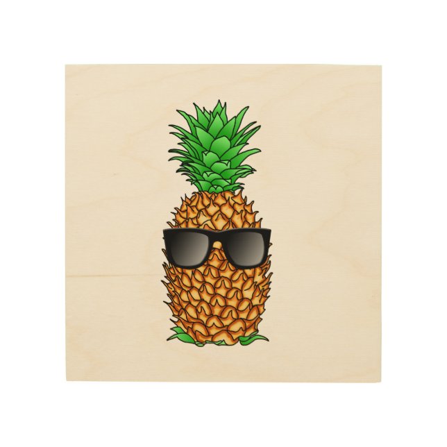 Cool Pineapple Wood Wall Decor (Front)