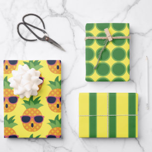 Cool Pineapple Wrapping Paper Sheet Set