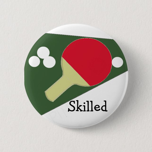 Cool Ping Pong Design Pinback Button (Front)