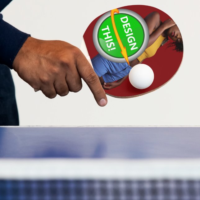 COOL! Ping Pong Paddle - Black Rubber Back -Custom (Insitu)