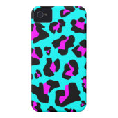 Cool Pink/Aqua Leopard Print - iPhone 4/4s Case (Back)