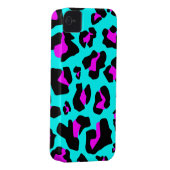Cool Pink/Aqua Leopard Print - iPhone 4/4s Case (Back/Right)