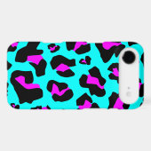 Cool Pink/Aqua Leopard Print - iPhone 4/4s Case (Back (Horizontal))