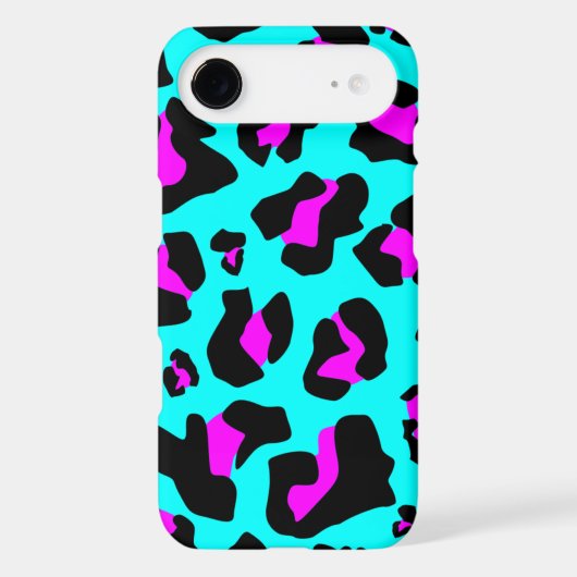 Cool Pink/Aqua Leopard Print - iPhone 4/4s Case (Back)