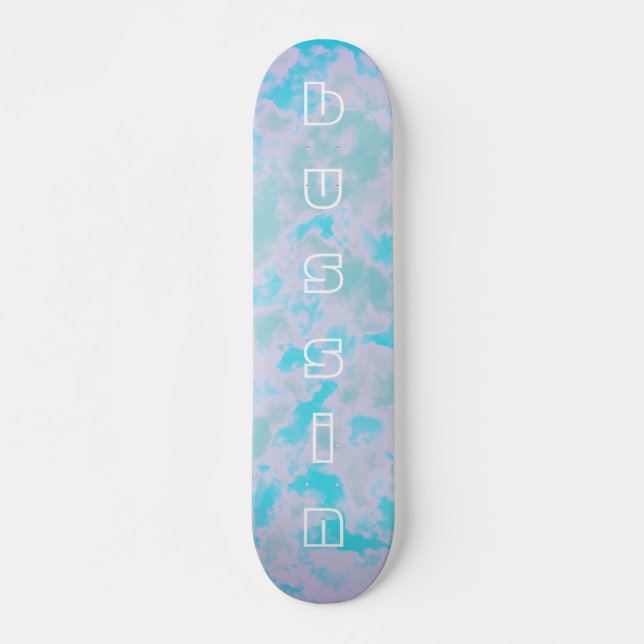 Cool Pink Clouds Bussin Skateboard for Beginners (Front)