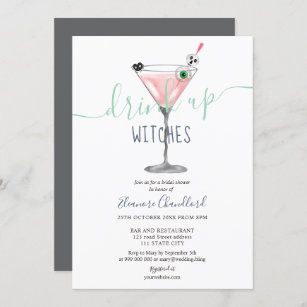 WSI236 Pink Martini Bachelorette Invitation Corjl Template Instant Access Bridal Shower Template,Girls Night Out Editable Text