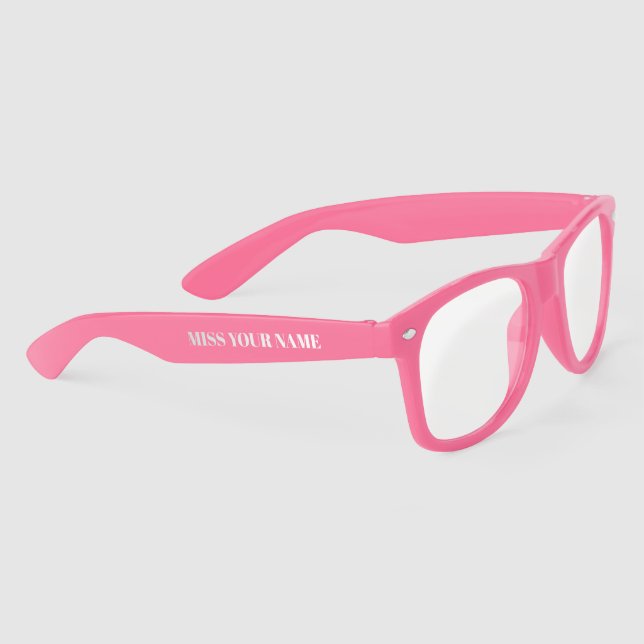 Cool pink custom promo sunglasses for women (Right)