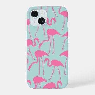 Cool Pink Flamingo Pattern iPhone 15 Case
