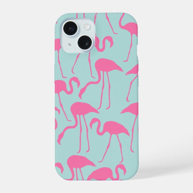 Cool Pink Flamingo Pattern Iphone Case (Back)