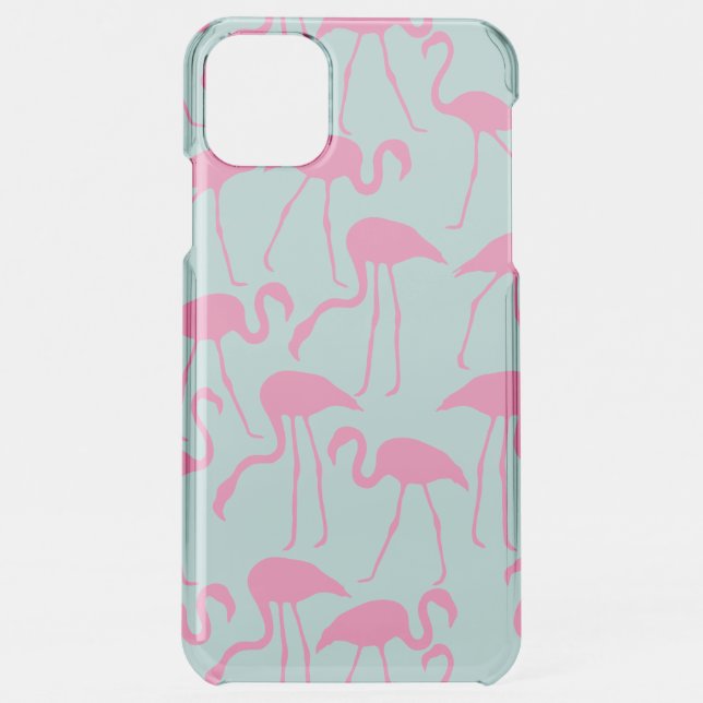 Cool Pink Flamingo Pattern Uncommon iPhone Case (Back)