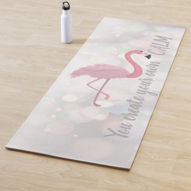 Cool  Pink Flamingo  -You Create Your Own Calm Yoga Mat (In Situ)