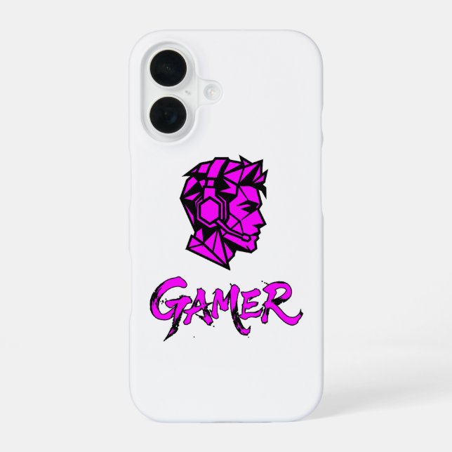 Cool Pink Geometric Gamer  Iphone Case (Back)