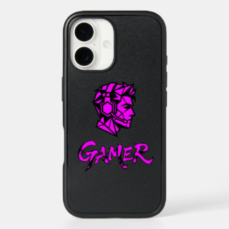 Cool Pink Geometric Gamer  iPhone 16 Case