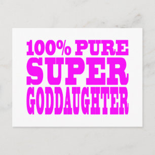 Cool Pink Gifts 4 Goddaughters : Super Goddaughter Postcard