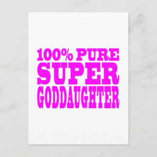 Cool Pink Gifts 4 Goddaughters : Super Goddaughter Postcard