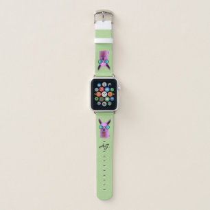 Cool Pink Llama Apple Watch Strap
