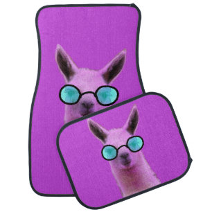 Cool Pink Llama! Car Mats