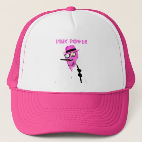 Cool Pink Power Trucker Hat Trucker Hat
