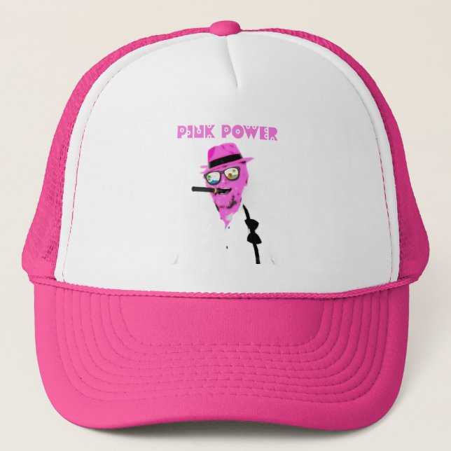 Cool Pink Power Trucker Hat! Trucker Hat (Front)