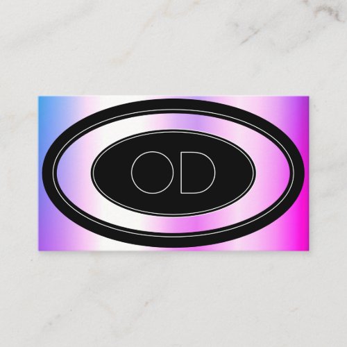 Cool Pink Purple Ombre Monogram Beauty Fashion Business Card