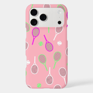 Cool Pink Retro Racquets Pattern Tennis Player  iPhone 17 Pro Max Case