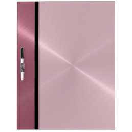 Cool Pink Shiny Stainless Steel Metal Dry Erase Board