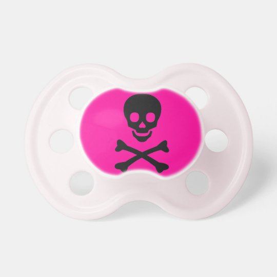 Cool Pink Skull pacifier | Zazzle.com