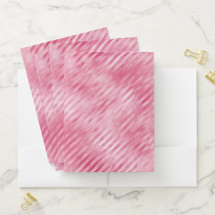 Cool Pink Stripes Pocket Folder