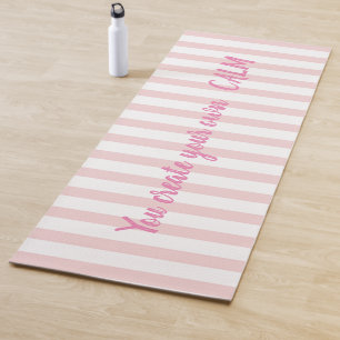 Cool Pink Stripes -You Create Your Own Calm Yoga Mat