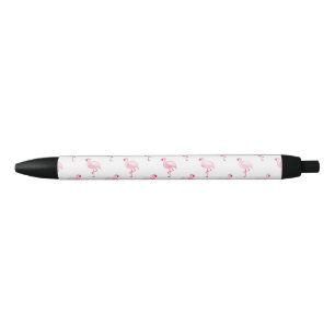 Cool Pink Tropical Flamingo Pattern on White Pen