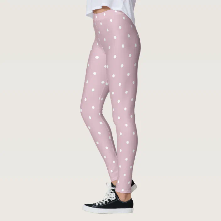 pink polka dot leggings