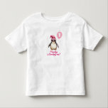 Cool Pink Winter Penguin Toddler T-shirt<br><div class="desc">Cool Pink Winter Penguin Toddler T-shirt</div>