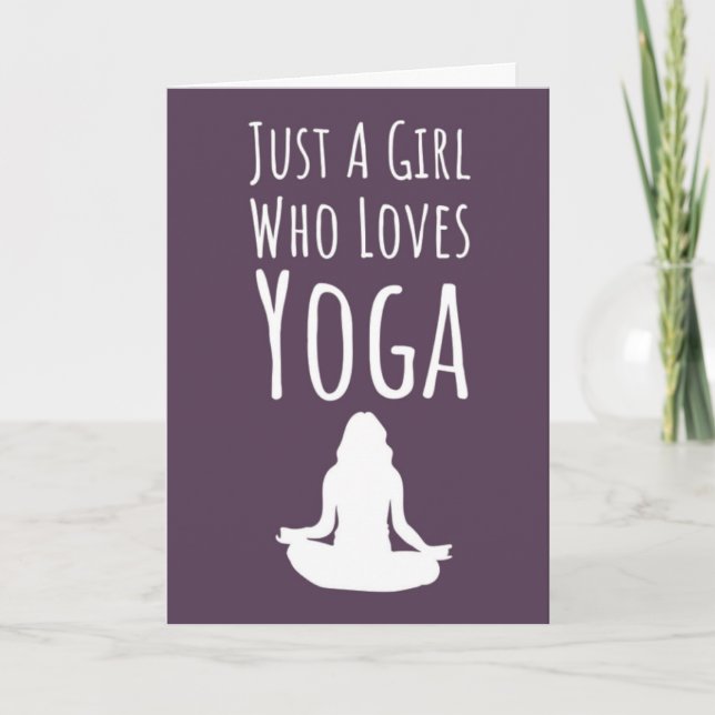 Cool Pink Yoga Cards For Girls For Her  (Front)