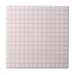 Cool Pinkish White & Lilac Checkered Retro  Ceramic Tile