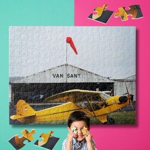 Cool Piper Cub Airplane Photo Family Night Custom Jigsaw Puzzle