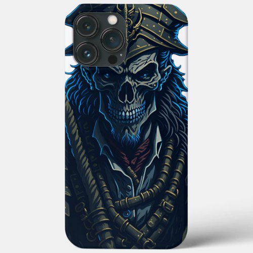 Cool Pirate design Unleashing the Pirates Wrath iPhone 13 Pro Max Case