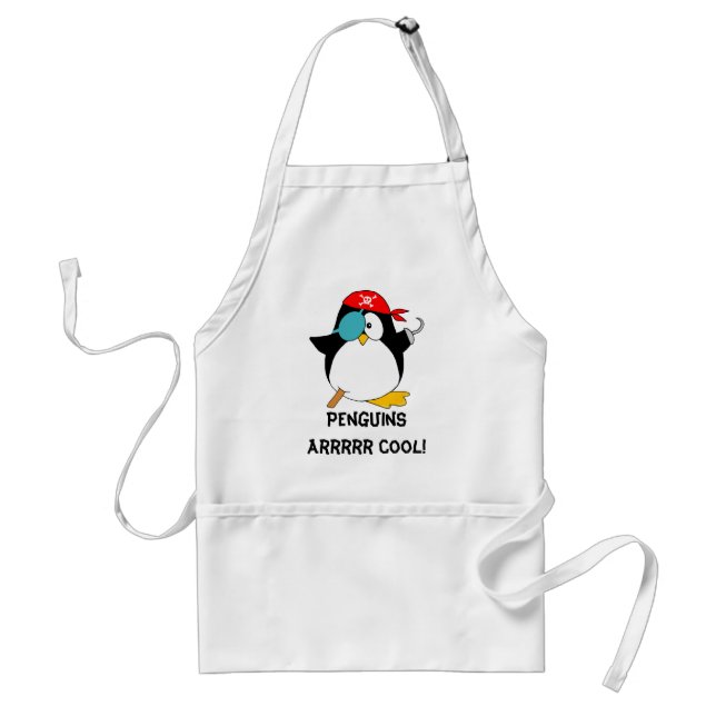 Cool Pirate Penguin Adult Apron (Front)