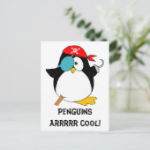 Cool Pirate Penguin Postcard (Standing Front)