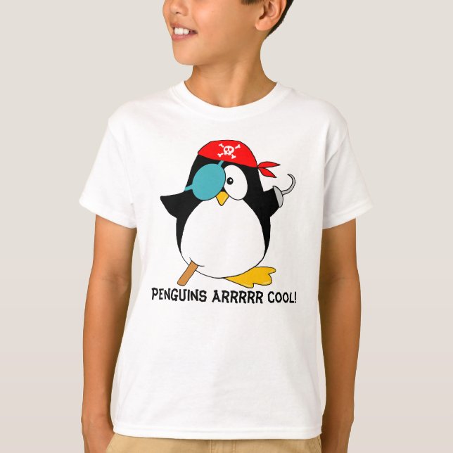 Cool Pirate Penguin T-Shirt (Front)
