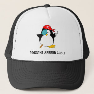 Cool Pirate Penguin Trucker Hat