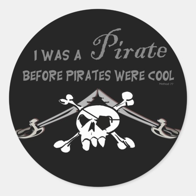 Cool Pirate Sticker (Front)