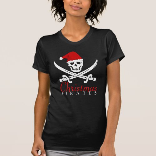 Cool Pirates Christmas Skull Shirt for Girls