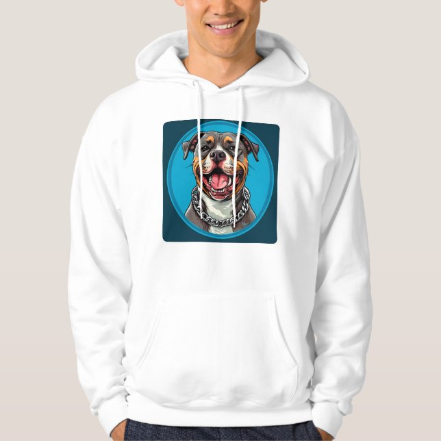 Cool Pitbull Dog Hoodie (Front)