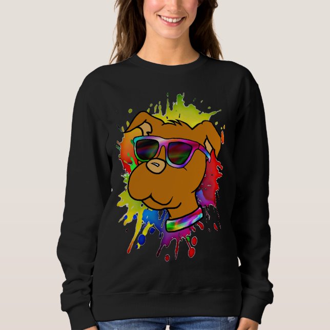 Cool Pitbull Puppy Sweatshirt (Front)